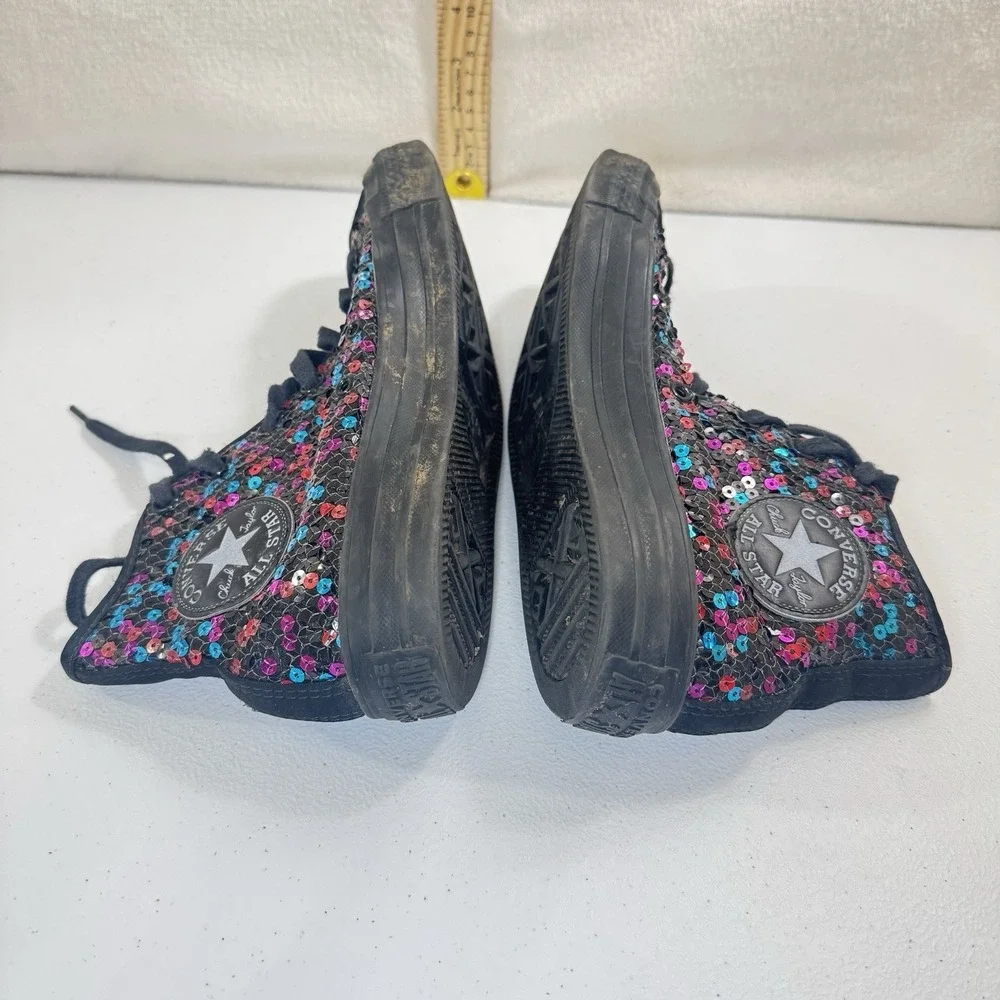 Converse Women's Black Hi-Top Sequins Chuck Taylor All Star Sneakers US Size 7.5